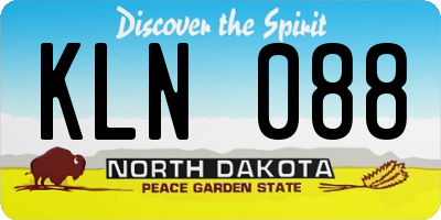 ND license plate KLN088