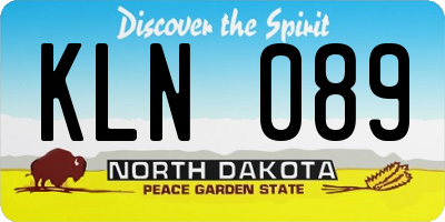 ND license plate KLN089