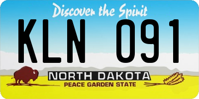 ND license plate KLN091