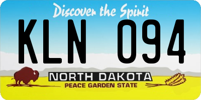 ND license plate KLN094