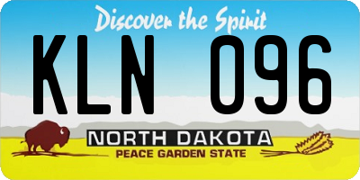 ND license plate KLN096