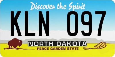 ND license plate KLN097