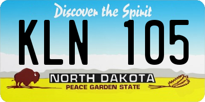 ND license plate KLN105