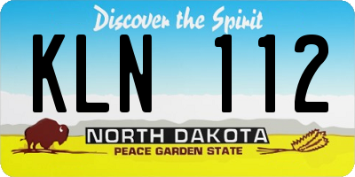 ND license plate KLN112