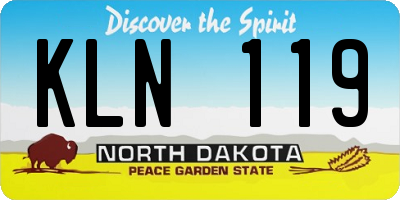 ND license plate KLN119