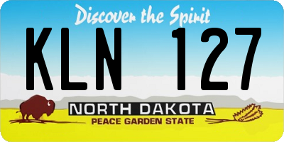 ND license plate KLN127