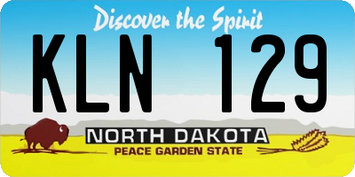 ND license plate KLN129