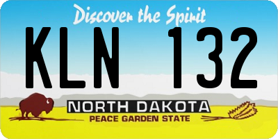 ND license plate KLN132