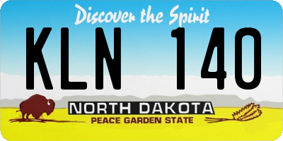 ND license plate KLN140