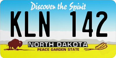 ND license plate KLN142