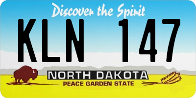 ND license plate KLN147