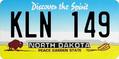 ND license plate KLN149