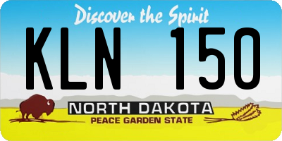 ND license plate KLN150