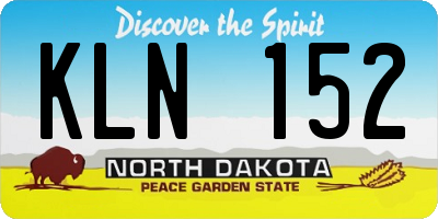 ND license plate KLN152