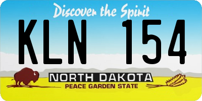 ND license plate KLN154