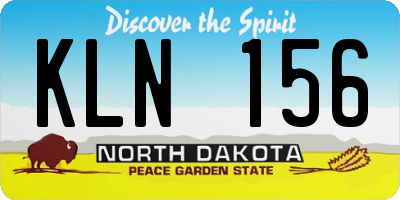 ND license plate KLN156