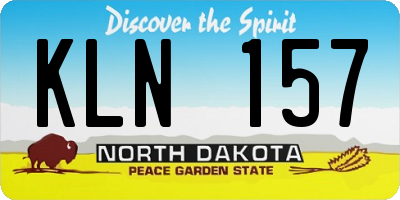 ND license plate KLN157