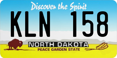 ND license plate KLN158