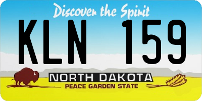 ND license plate KLN159
