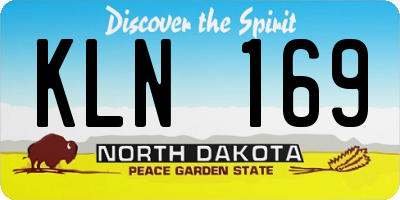 ND license plate KLN169