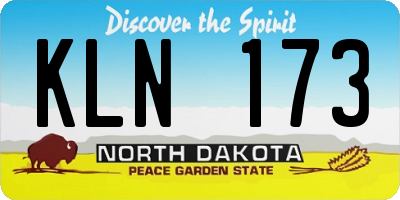 ND license plate KLN173