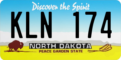 ND license plate KLN174