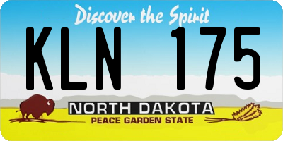 ND license plate KLN175