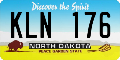 ND license plate KLN176