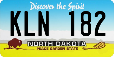 ND license plate KLN182
