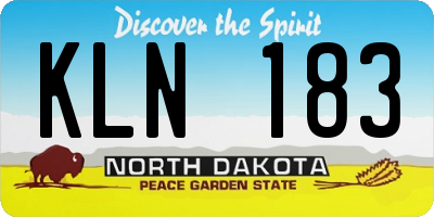 ND license plate KLN183