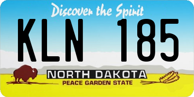 ND license plate KLN185