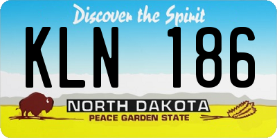 ND license plate KLN186