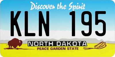 ND license plate KLN195