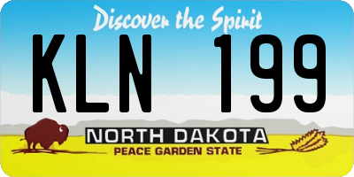 ND license plate KLN199