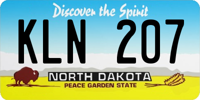ND license plate KLN207