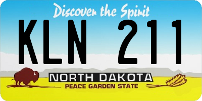 ND license plate KLN211