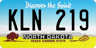 ND license plate KLN219