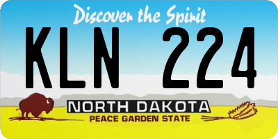 ND license plate KLN224