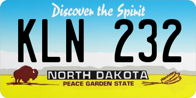 ND license plate KLN232