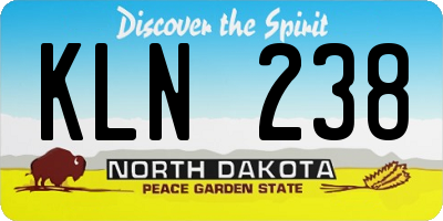 ND license plate KLN238