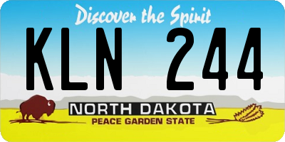 ND license plate KLN244