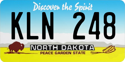 ND license plate KLN248