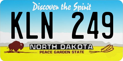 ND license plate KLN249