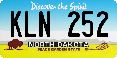 ND license plate KLN252
