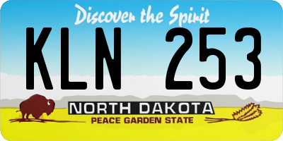ND license plate KLN253