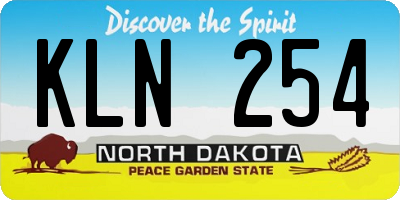 ND license plate KLN254