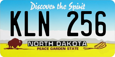 ND license plate KLN256