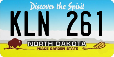 ND license plate KLN261
