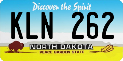 ND license plate KLN262