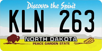 ND license plate KLN263